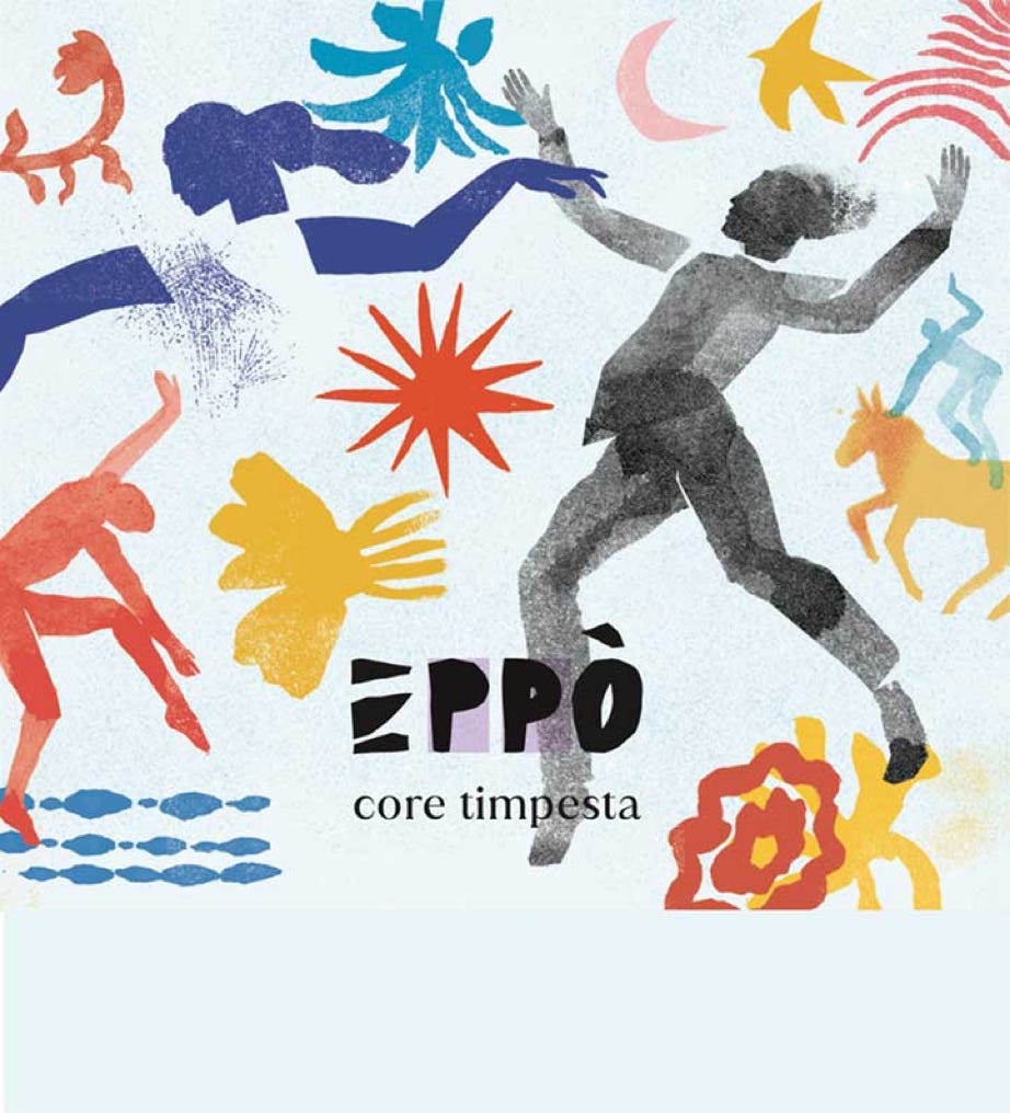 Couverture de "Core Timpesta", le premier album du groupe Eppo. Il est disponible en CD dans différents points de vente et en téléchargement sur les plates formes de streaming.